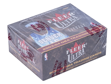 2003-04 Fleer Ultra Basketball Unopened Hobby Box (24 Packs) - Possible LeBron James Rookie Card!